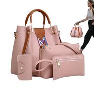 Niktule Sac À Main Pour Femme, 4 Sacs Bandoulière Femme, Sac Fourre-tout Portefeuille Set Pour Dames, Sac À Bandoulière À La Mode Avec Poignée Supérieure, Cuir Pochettes Bandoulière Voyage Travail