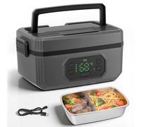 Niktulo Boîte à lunch électrique sans fil, chauffe-plats auto-chauffant 24 000 mAh avec récipient étanche de 1,2 L, rechargeable et portable