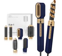 Niktulo Brosse Soufflante 6 en1 Air Styler Set,Sèche Cheveux Ionique,Température Vitesse du vent Réglable,Brosse Soufflante Hair Dryer Brush, pour Cheveux Secs, Lissés, Bouclés