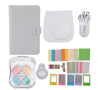 nikusaz Étui de Protection Minimumi 12 CRA avec bandoulière et Album Photo, Sac en Cuir PU avec Miroir Selfie, filtres, Autocollants et ing FRS in Light Sakura (Blanc)