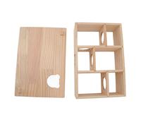 nikusaz Maison pour hamster avec toit mobile pour 6 chambres, cachette pour petits animaux de compagnie dormir et explorer avec tunnel souterrain et labyrinthe pour hamsters, chinchillas et plus
