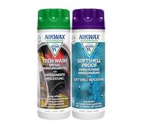 Nikwax Tech Wash/Softshell Clean & Proof Twin Pack (300ML)