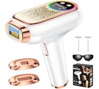 NIKYJM Épilateurs à lumière pulsée, 6.8cm² Gros Calibre Épilation au laser IPL, 9 Vitesses et 3 Fonctions HR/SC/RA, Appareil d'épilation pour Hommes, Femmes, Corps, Aisselles, Blanc