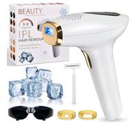 NIKYJM Épilateurs à lumière pulsée, Épilation au laser IPL avec Fonction de Refroidissement, 9 Vitesses et 3 Fonctions HR/SC/RA, Appareil d'épilation pour Hommes, Femmes, Corps, Aisselles (Blanc)