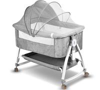 NIKYJM Lit Cododo Bébé,3-1 Berceau Bébé Cododo Altezza e Inclinazione Regolabili in 6 Posizioni, 4 Ruote Bloccabili Con Materassi Morbidi Berceau Bébé Compatibile Con Un'ampia Gamma di Tipi di Letto