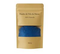 Nila Bleu 50g - Poudre Naturelle Éclaircissante Visage & Corps | Soin Anti-Taches Zones Foncées | Soin Cheveux Réparateur | Beauté Marocaine Authentique