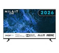 Nilait Luxe 50UD8004SWOS Smart TV 50 Pouces QLED 4K UHD, WebOS, HDR, Dolby Audio, WiFi, Ultra Slim, Téléviseur Intelligent 50 efficacité énergétique E]