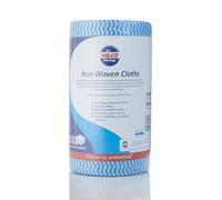 Nilco Rouleau de Chiffons Non-tissés Bleus Multi Usage Mélange de Viscose et Polyester, pour Un Nettoyage Efficace des Taches et de la saleté, Bleu 100 Feuilles