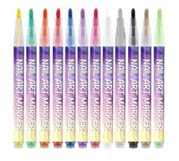 Nile Doodle Pen - Outil de manucure 3D à séchage rapide - Ensemble de stylos à dessin à ongles - Maison, rendez-vous, salon, voyage, mariage, photographie, vacances, anniversaire, Noël, femmes