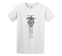 Nile 'Scarab' Unisex Crew Neck Cotton Tee Men's Short-Sleeve T-Shirts White L