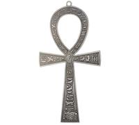 NileCart™ Grande croix égyptienne ANKH en métal de 21,6 cm fabriquée en Égypte (argent antique)
