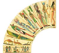 NileCart Lot de 10 marque-pages en papyrus égyptien fabriqués en Égypte avec des dieux égyptiens, des rois et des reines égyptiens.