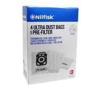 Nilfisk Sacs de remplacement pour aspirateurs Elite, Extreme, King – 4,5 L – Lot de 4
