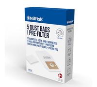 Nilfisk 5 Sacs à Poussière Originaux + Pré-Filtre - Accessoires pour Aspirateurs One (78602600)