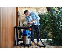 Aspirateur cuve eau et poussière 30l 1260w Nilfisk 18451556 Noir / Bleu / Argent G