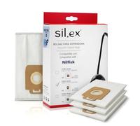 Nilfisk Power and Select Lot de 4 sacs d'aspirateur compatibles avec GM5CA04, KING516, P40, Power Allergy EU, série Power P10 P20 P40 PW10 PW20 Haute filtration Préfiltre inclus