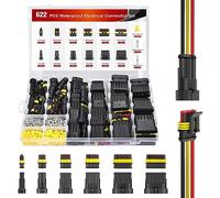 Nilight 622PCS 1 2 3 4 5 6 Pin Electrical Connector Plug Male Female Terminal Wire Connectors Waterproof Quick Connect Set for Car Truck Motorcycle Marine Boat 43 Sets