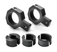Nilight 90023B 2-Pack (Standard) Mounting Bracket Kit LED Off-Road Light Vertical Bar Tube Clamp Roof Roll Cage Holder,2 Years Warranty,Black