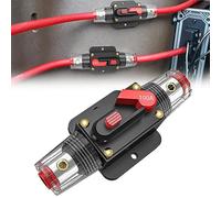 Nilight Disjoncteur en ligne 100 A réinitialisable 12-24 V DC Porte-fusible à réinitialisation manuelle 3-15 AWG Protection contre les surcharges pour système d'amplificateur de son audio de voiture,