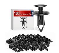 Nilight Lot de 100 rivets de pare-chocs pour GM 21030249 pour Ford N807389S pour Chrysler 6503598 en nylon avec trou de 9 mm