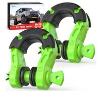 Nilight Lot de 2 manilles à Anneau en D de 1,9 cm avec goupille à vis de 2,2 cm, résistance à la Rupture de 30,8 kg, manilles de récupération Tout-Terrain pour Utilisation avec Sangle de remorquage