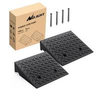Nilight Lot de 2 rampes de Trottoir en Caoutchouc, Hauteur de 12,7 cm, Rampe de seuil en Caoutchouc Robuste, Rampe d'allée Portable pour Voitures, fauteuils roulants, Scooter, Tondeuse à Gazon,