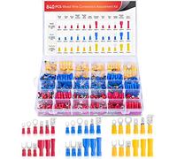 Nilight Lot de 840 connecteurs à déconnexion rapide mixtes avec anneau d'épissure pour fourche, cochon, cochon, cochon, cochon, cochon, cochon, cochon, cochon, terminal isolé, assortiment assortiment
