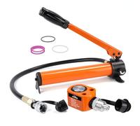 Nilight Porta Power Ram Kit de vérin hydraulique 5T, Profil Bas, Course de 0,6 cm, Mini cylindres de Levage à Simple Effet avec Pompe hydraulique Manuelle pour Machines de Construction navale, Orange