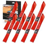 Nilight Soft Loop 1.7”×17" Motorcycle Tie Down Straps Heavy Duty 12000Lbs Max Break Strength for Securing ATV UTV Kayak Moving Cargo (8PK-Red)