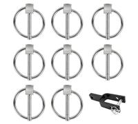 Nilioyul Lot de 8 goupilles pliantes Lynch Pin en acier inoxydable 304 Goupille à serrage rapide Épingles à nourrice rondes pour ferme, bateau, vélo, remorque, tracteur (3 x 35 mm)