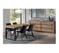 NILLA - Ensemble Buffet + Table 170cm Aspect Bois - Altobuy Marron
