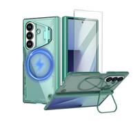 Nillkin Antij Jaunissement Coque pour Samsung Galaxy Z Fold 7 (2025) - Étui Fin Et Transparent avec MagSafe & Support, Protection Charnière Et Écran | Coque 360° Résistante Aux Chocs- Vert