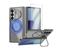 Nillkin Antij Jaunissement Coque pour Samsung Galaxy Z Fold 7 (2025) - Étui Fin Et Transparent avec MagSafe & Support, Protection Charnière Et Écran | Coque 360° Résistante Aux Chocs - Noir