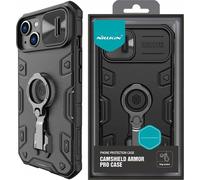 Nillkin Camshield Armor Pro Case Iphone 14 Plus Étui Blindé Avec Camera Cover Ring Stand Black