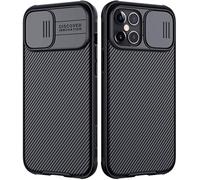 Nillkin CamShield Pro Coque fine compatible avec iPhone 12 Pro Max, coque de protection avec protection d'appareil photo pour 12 Pro Max en polycarbonate et TPU pour téléphone 12 Pro Max 6,7" Noir