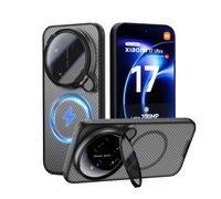 Nillkin CamShield Prop Étui de protection magnétique pour Xiaomi 17 Ultra, résistant aux chocs et aux rayures, avec fonction support transparente, compatible avec Xiaomi 17 Ultra 5G 2026 - Noir