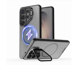 Nillkin Camshield Prop Magnétique Coque pour Samsung Galaxy S26 Ultra avec Couvercle de Protection Caméra Transparent Support Étui de Protection résistant aux Chocs et aux Rayures, Noir Transparent