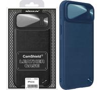 Nillkin CamShield S étui en cuir pour iPhone 14 Pro, bleu