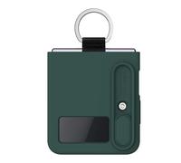Nillkin CamShield Silky Housse en silicone pour Samsung Galaxy Z Flip 4, Housse en silicone avec protection pour appareil photo, vert