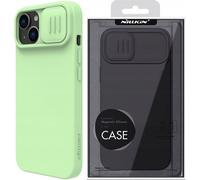 Nillkin Camshield Silky Silicone Case Iphone 14 Plus Case With Camera Cover Green