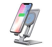 Nillkin Chargeur sans fil en aluminium 15 W certifié Qi, compatible avec iPhone 13/13 Pro/13 Pro Max/12/12 Pro Max/11/Galaxy S21 Ultra/Note 20 Chargeur sans fil OnePlus 9 Pro (Silver)