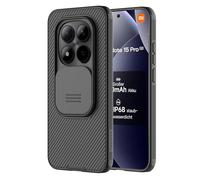 Nillkin Coque de protection pour Xiaomi Redmi Note 15 Pro 5G 2026 - Avec coque de protection Slide Camera - Résistant aux chocs et aux rayures - Compatible avec Redmi Note 15 Pro 6,83" - Noir