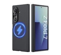 Nillkin Coque magnétique pour Samsung Galaxy Z Fold 7, avec charnière de protection avant, mince, compatible avec MagSafe, coque de protection givrée pour Galaxy Z Fold 7 5G (noir)