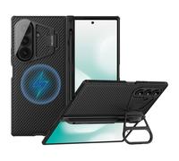 NILLKIN Coque Magnétique pour Samsung Galaxy Z Fold 7 avec Stylet, Béquille et Protection D'appareil Photo Intégrée, Noir
