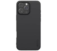 Nillkin Coque pour Apple iPhone 16 Pro Super Frosted Shield Pro Dos rigide Bordure souple (PC + TPU) Absorption des chocs Couverture surélevée Caméra Protection PC sans logo coupé Couleur noire