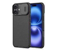 Nillkin Coque pour iPhone 16 Plus, Coque CamShield Pro avec Protection d'appareil Photo, Pare-Chocs en Polycarbonate + TPU pour iPhone 16 Plus 6,7" 2024, Noir