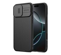 Nillkin Coque pour iPhone 16 Pro, Coque CamShield Pro avec Protection d'appareil Photo, Pare-Chocs en Polycarbonate + TPU pour iPhone 16 Pro 6,3" 2024, Noir