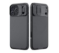 Nillkin Coque pour iPhone 17 Pro Max avec Protection Caméra,CamShield Pro Coque Protective Anti-Choc Fine, Compatible avec iphone 17 Pro 5G 2025,Transparent Noir