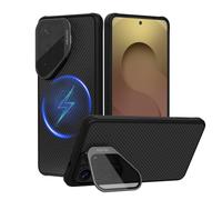 Nillkin Coque pour Samsung Galaxy S26 Ultra avec Support de Protection Transparent Étui de Protection Magnétique Housse Fine en Fibre Aramide Compatible avec MagSafe, Noir