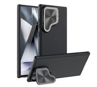 Nillkin Coque Samsung Galaxy S24 Ultra avec Kichstand Camera Cover, Étui de téléphone Anti-Choc, [2-in-1 Lens Cap&Kichstand], [Stand Caché], Ultra Fine Coque pour Galaxy S24 Ultra 6,8" 2024, Noir